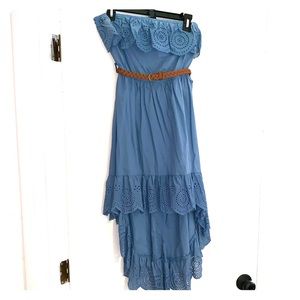 Size M Rue 21 Strapless Hi-Low Belted Dress